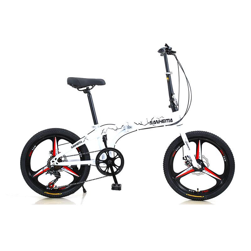 20" Tuscon Enjoyment Folding Bike: Integrated Wheels, Adult Leisure & Mountain Riding