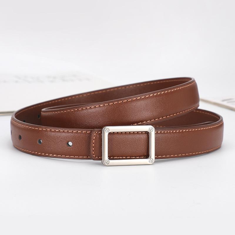 Leather Cowhide Belt Women'S Decoration Business Belt Women'S Premium Jeans Belt