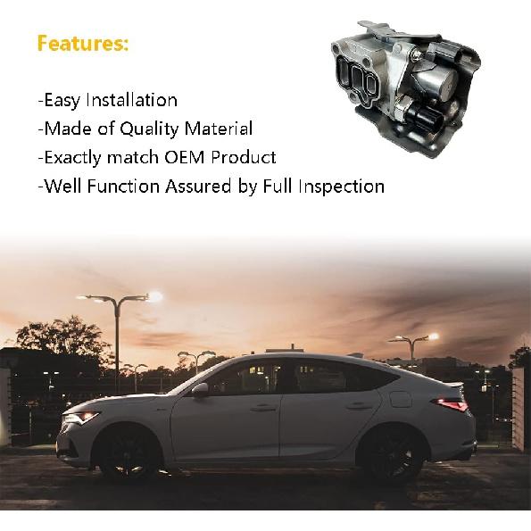 VTEC Solenoid Spool Valve w/Oil Pressure Switch & Gasket | Compatible with Honda Accord, CR-V, Element, Civic Si, Acura RSX, TSX, RDX | OE #