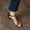 Women's Sandals 2026 Sexy Square Head Strap High Heels Basic Shoes Casual Party Pumps Female Fashion Summer