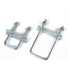 1 Peça Nova Abraçadeira para Tubo Quadrado M8 de Aço Carbono Galvanizado Q235 com Parafusos Defletores U-clamp para Tubo Parafuso Quadrado para Tubo Quadrado