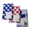 Geisodo Tenugui Hand White Houndstooth on Blue (Crimson) Towel, Background, T-20