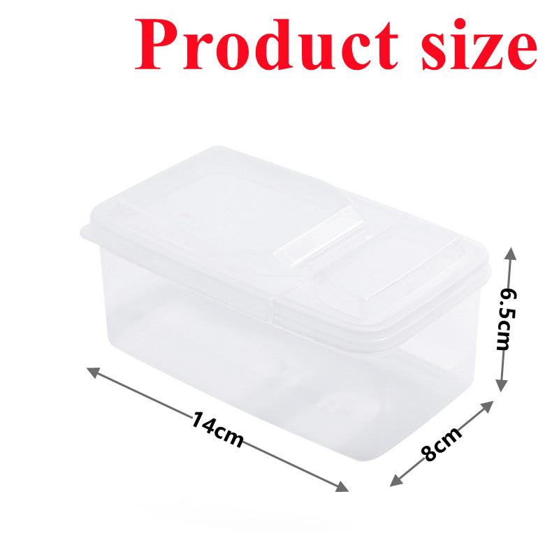 

Пластиковая корзина для хранения в холодильнике с крышкой, кухонная емкость для фруктов, коробка для круп, организация хранения замороженных продуктов