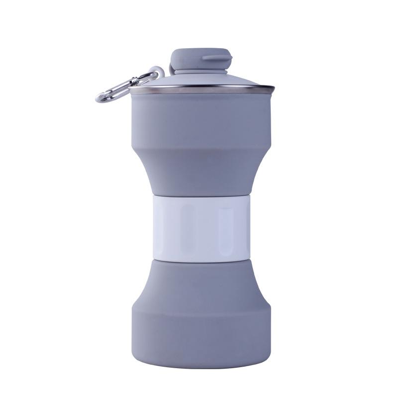 

650 мл пищевой силиконовый складной стаканчик с крышкой кружка для горячих напитков для кемпинга путешествия на открытом воздухе портативный