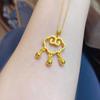Elegant Brass Gold-Plated Vietnamese Ruyi Lock Necklace for Women