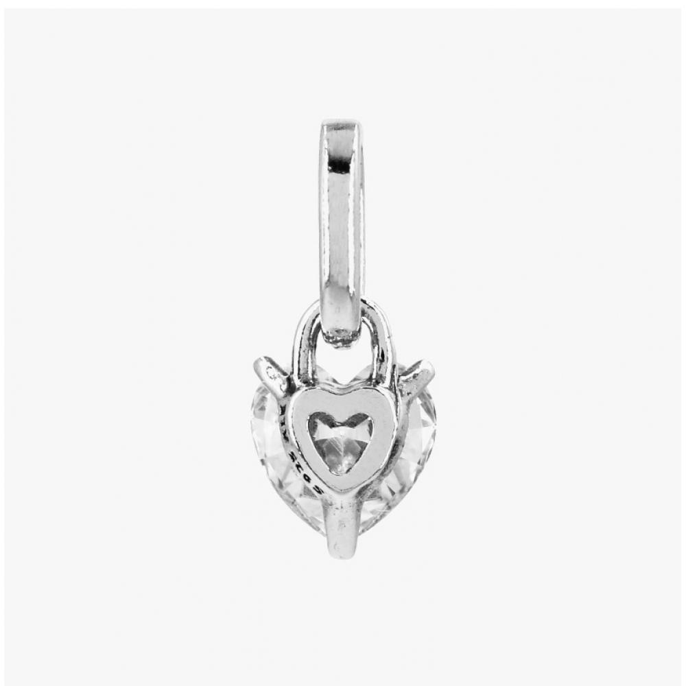 PAndora 793086c01 PAndora Me Keyhole Heart Mini Pendant And Dangle Silver Charm