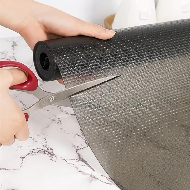 5/3/1M Reusable Drawer Liners EVA Moisture-proof Dustproof Cabinet Mat Placemat Non-slip Liner Shelf Paper Washable Clear Black 
