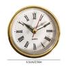 Decorative Round Clock Insert with Roman Numerals Miniature Clock Fit Up Watch Dials Replacement for Art and Crafts