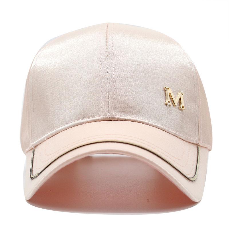 Hat Ladies Casual Versatile M Standard Mercerized Baseball Cap Spring Summer Visor Satin Cap Summer