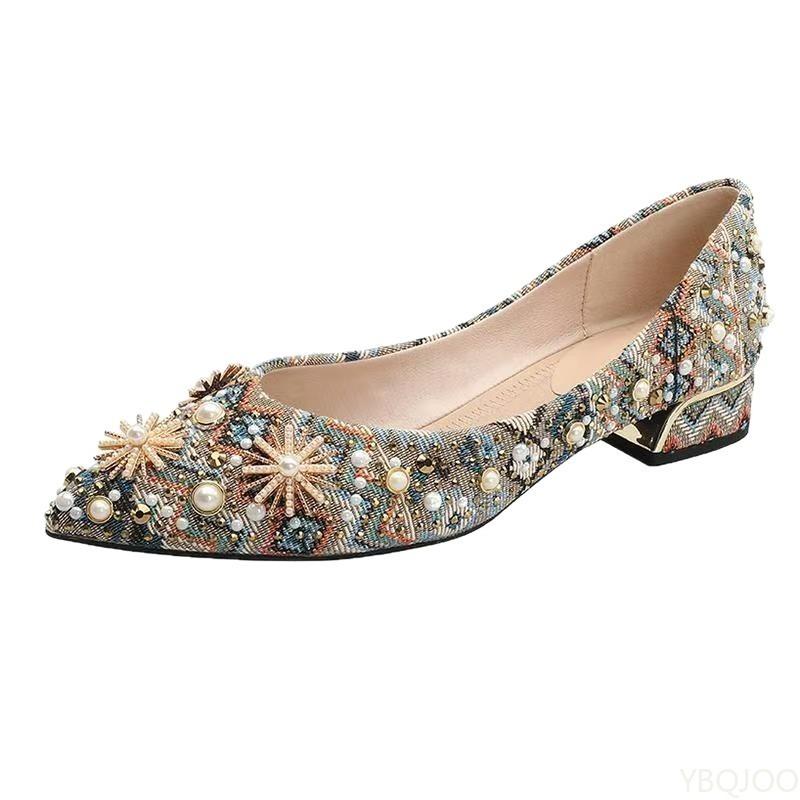 Women's Retro comfortable shoes New 2025 spring Pointed Toe Fashionable versatile Women Flats Classic Elegant minimalist Shoes