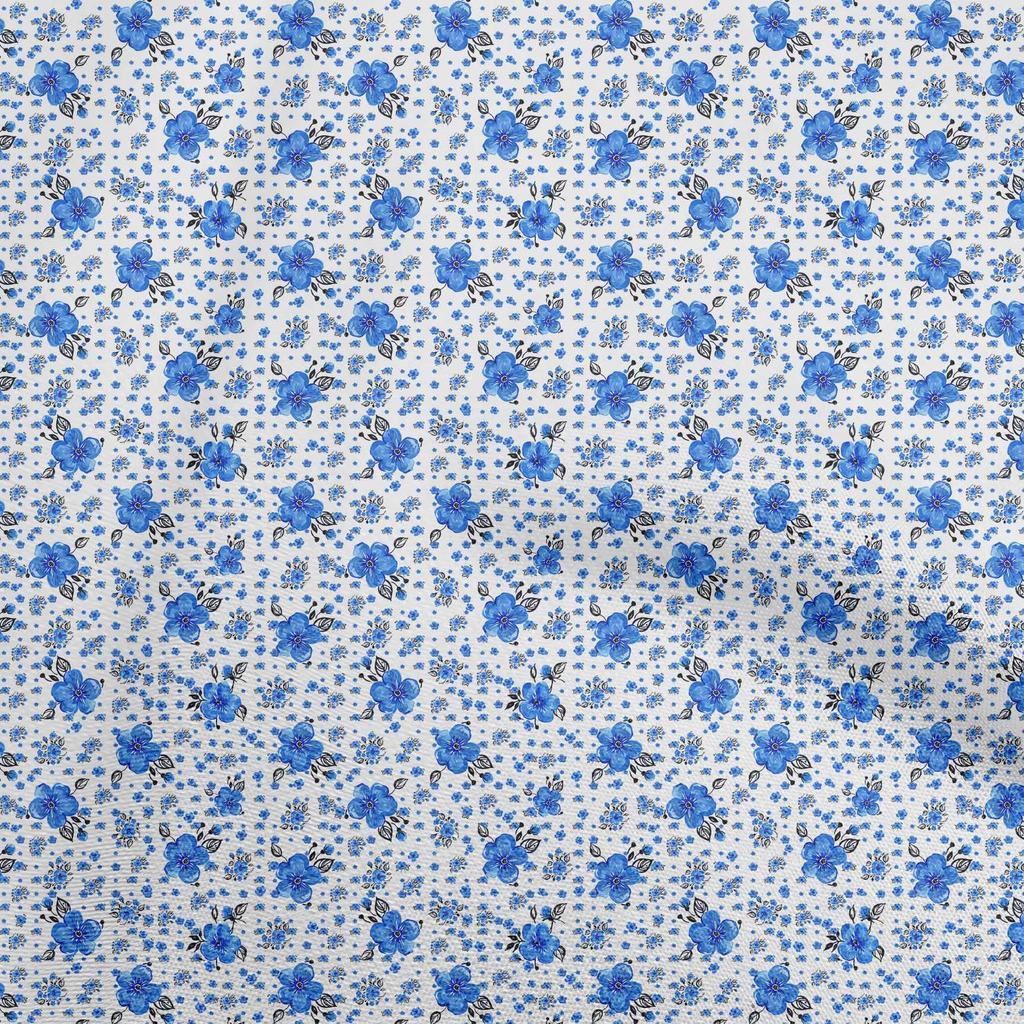 oneOone Baumwoll-Flex Dunkelrosa Braun Stoff Blumenstoff zum Nähen Bedruckter Bastelstoff pro Yard 40 Zoll