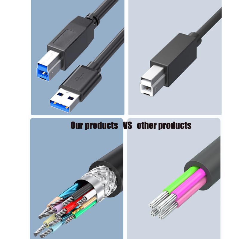 USB 3.0 cable A B black Type A male Type B Male (0.5m)