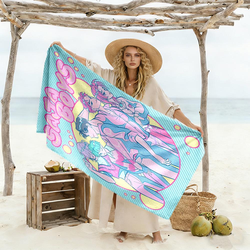 Saja Boys Beach Towel Quick-Dry Soft Microfiber Comfortable Lightweight Portable for Swimming,Beach,Camping, Travel, Beach Accessories,Gym