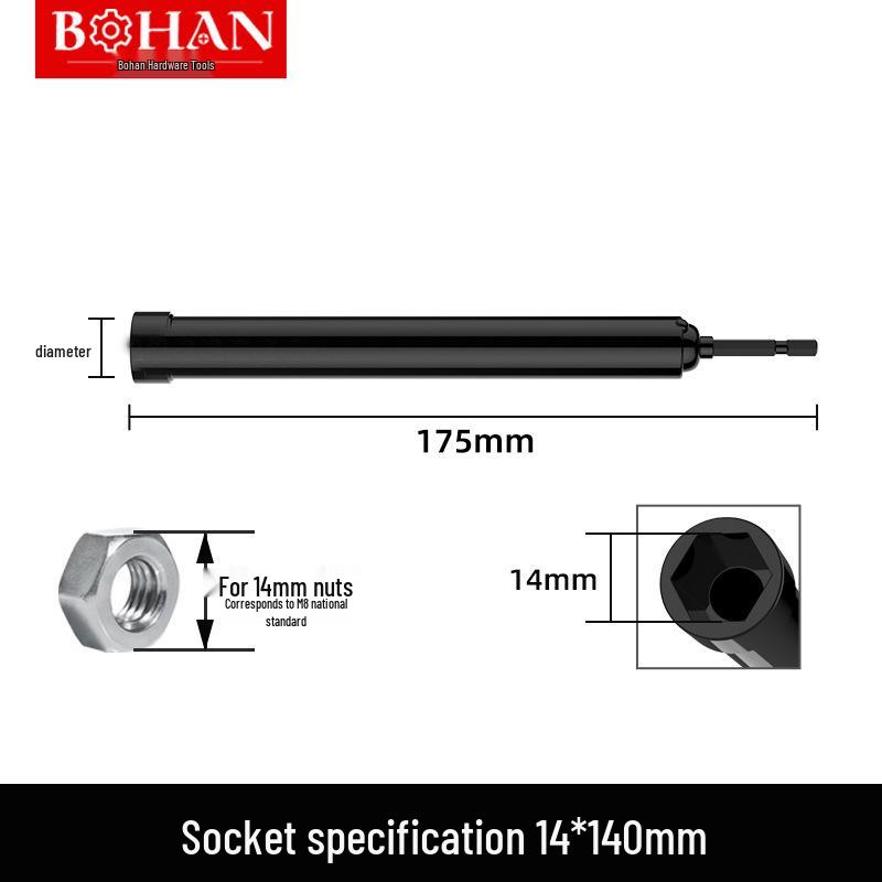 Extended Hex Socket Air Impact Wrench & Drill Bit Set