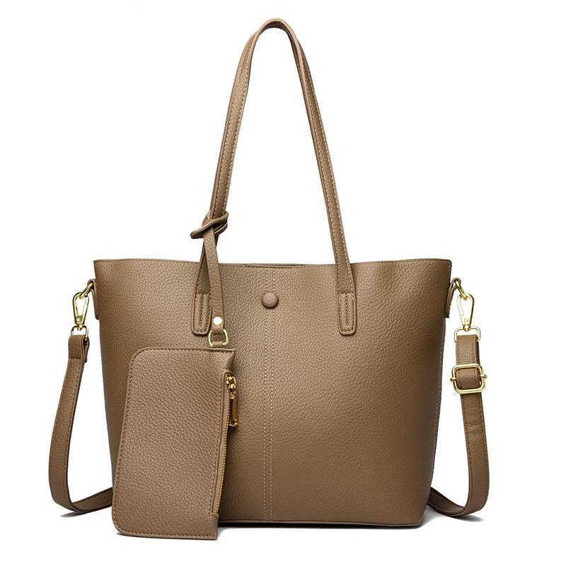 Women's bag New women's shoulder bag Large capacity handbag Soft leather messenger bag Atmospheric tote bag