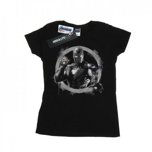 Marvel Womens/Ladies Avengers Endgame Iron Man Nano Gauntlet Cotton T-Shirt