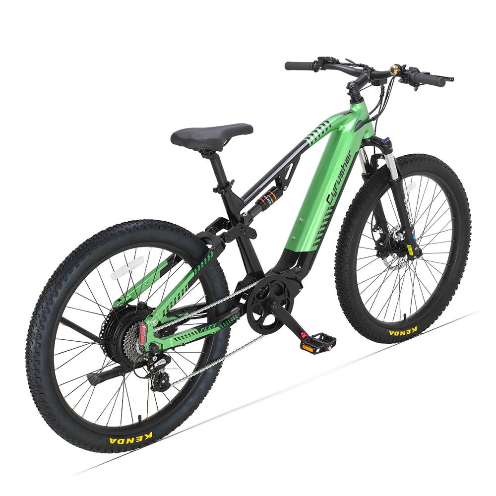 Cyrusher Flex Full Suspension Elektrische Fiets, 48V 15Ah LG Batterij, Shimano 8-Speed