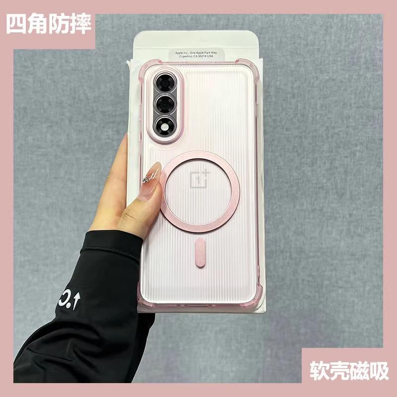 For Magsafe Silicone Shockproof Case For Oneplus Nord 5 CE5 Airbag Wireless Charging Soft Cover For Oneplus Ace 5 Ultra Racing
