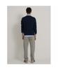 Binpolmen Textured Henley Neck Knit Navy