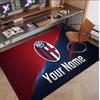 Personalized Crystal Velvet Carpet Bologna FC Pattern Non Slip Floor Rug