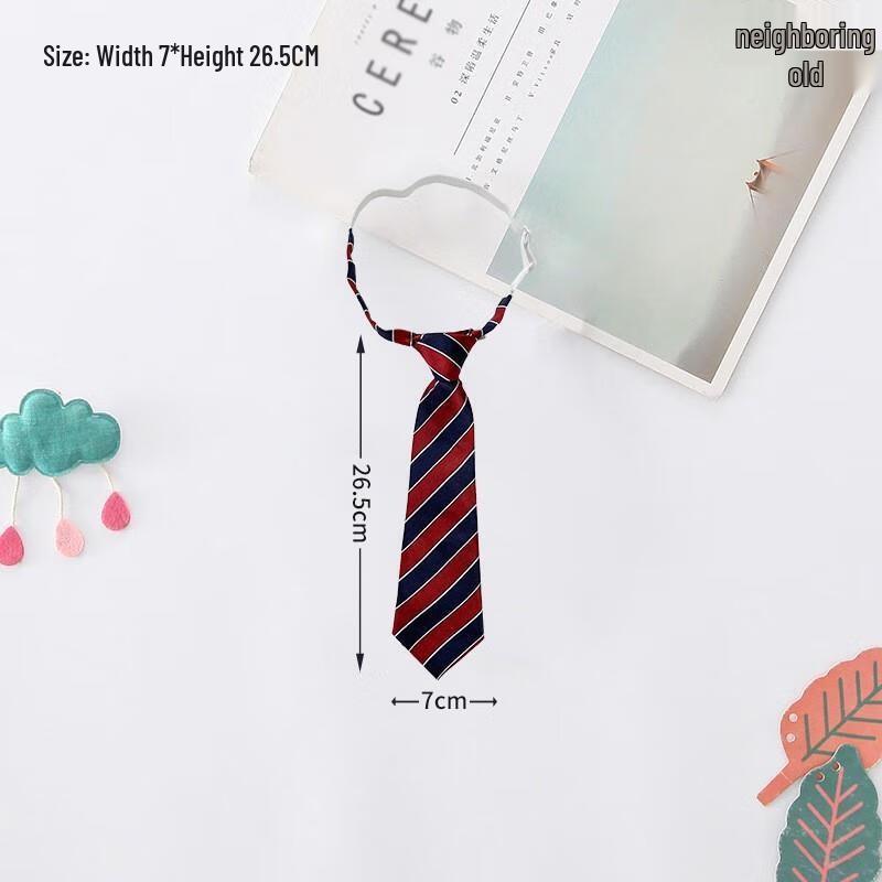 Children s Red & Blue Striped Pre-tied Bow Tie