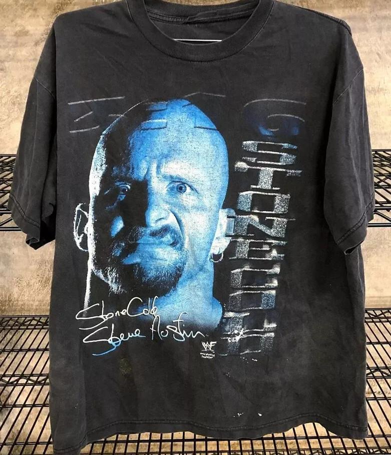 

Vintage 1998 Stone Cold Steve Austin 3 16 WWF Wrestling Men s Black Unisex T-Shirt L