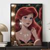 5D DIY Diamond Painting Little Mermaid Illustration Cartoon Full Diamond Mosaic Diamond Painting Art Wall Decoration Craft Set
