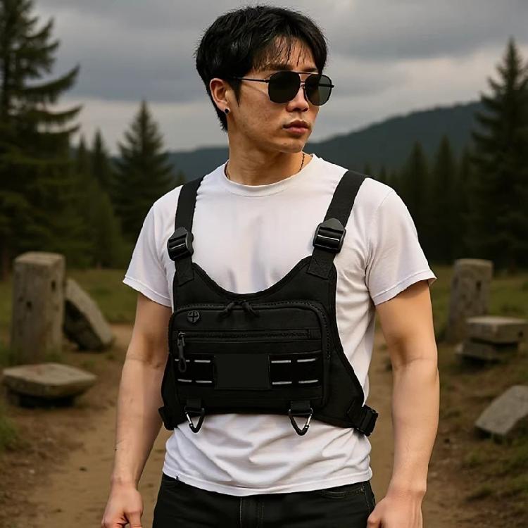 Breathable Running Waist Pack with Hook Attachments And Zippered Pockets For Secure Storage Unisex Workout Chest Bag