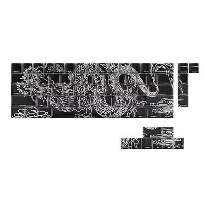 Set di copritasti 74 tasti Stampa laterale Copritasto retroilluminato Loong per tastiere meccaniche 60 61 65 67 68