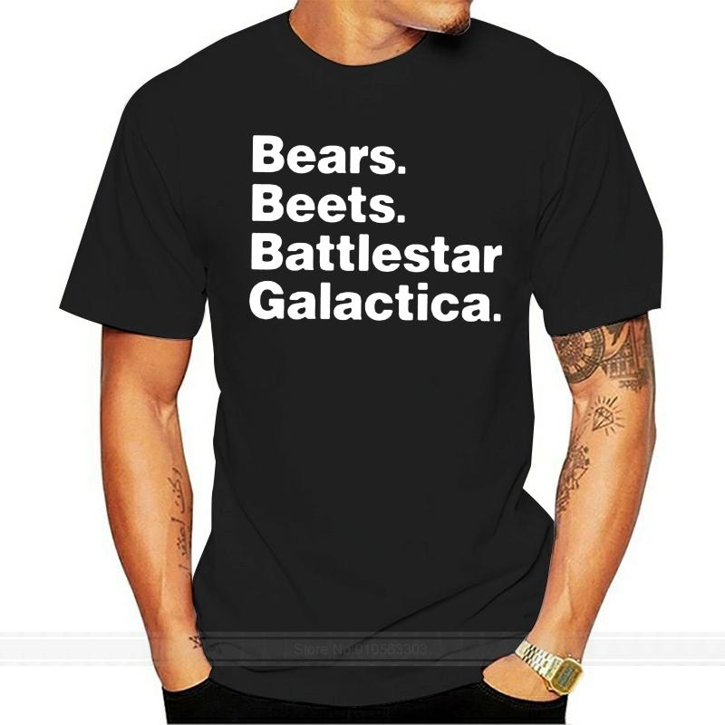BEARS BEETS BATTLESTAR Office Dwight Schrute Dunder Mifflin T-Shirt SIZES S-5X male brand teeshirt men summer cotton t shirt
