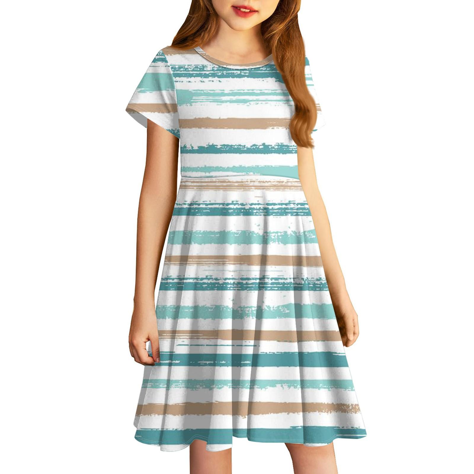 

Юбка для девочки Детская юбка с принтом Маленькая полосатая юбка Платье 160