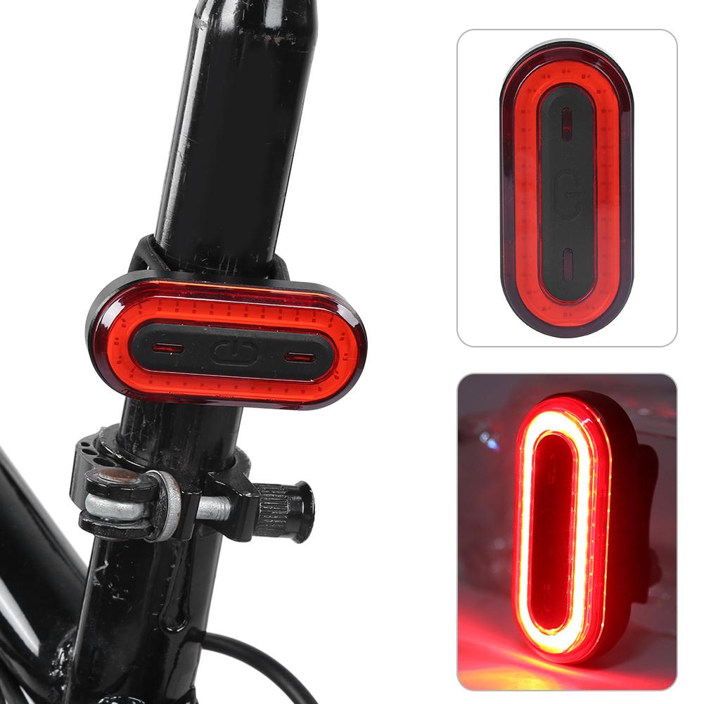 Cycling Light LED Bicycle Bike Light Rechargeable Tailight Warning Rear FlashlightRed Shell Red