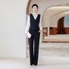 Tluoman Women's Professional Vest & Flared Pants Suit