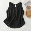 Women's Color Cotton And Linen Camisole Loose Inner Sleeveless Versatile Bottoming Top