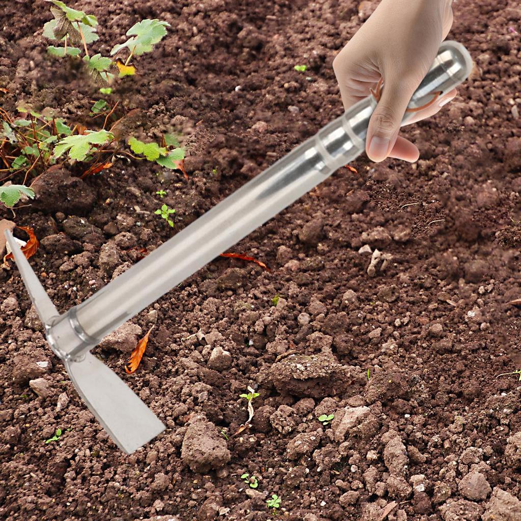 Gardening Hand Tiller Tool Stainless Steel 15.1inch Long Cultivating for Transplanting