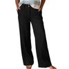 Women's Comfortable Wide,Leg Pants With Button And Zipper Pockets, Casual Straight Leg Pants