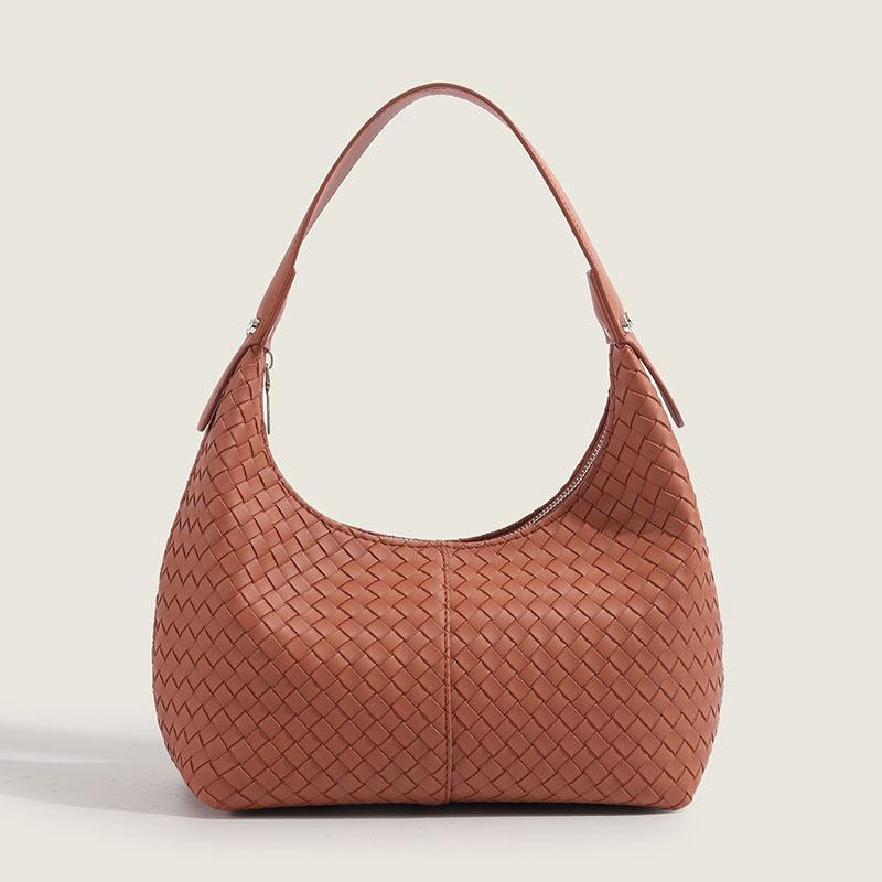 Women Fashion Woven Underarm Shoulder Bag Versatile Commuter Dumpling Bag