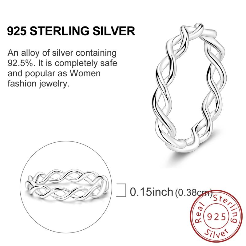 New 925 Silver Rings Firefly Hollow Rose Infinite Love Simple Ring for Women Wedding Engagement Party Jewelry Gift