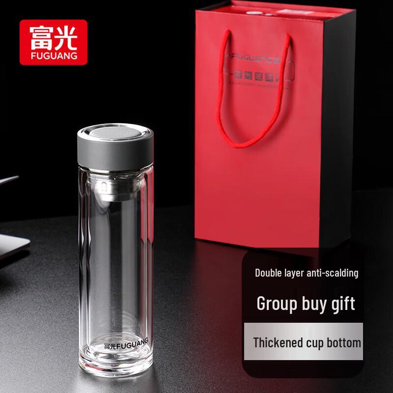Fuguang Double-Walled Tea Infuser Glass Bottle