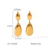 Phoenix Trendy Fashionable Personality 18K Gold Plated Stainless Steel Teardrop Earrings for Women, High-end Ins Style