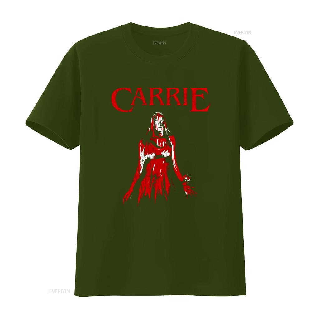 Carrie Horror Movie Vintage Aesthetic Stephen King Distressed T Shirt Vintage Breathable Unisex Homme Stylish