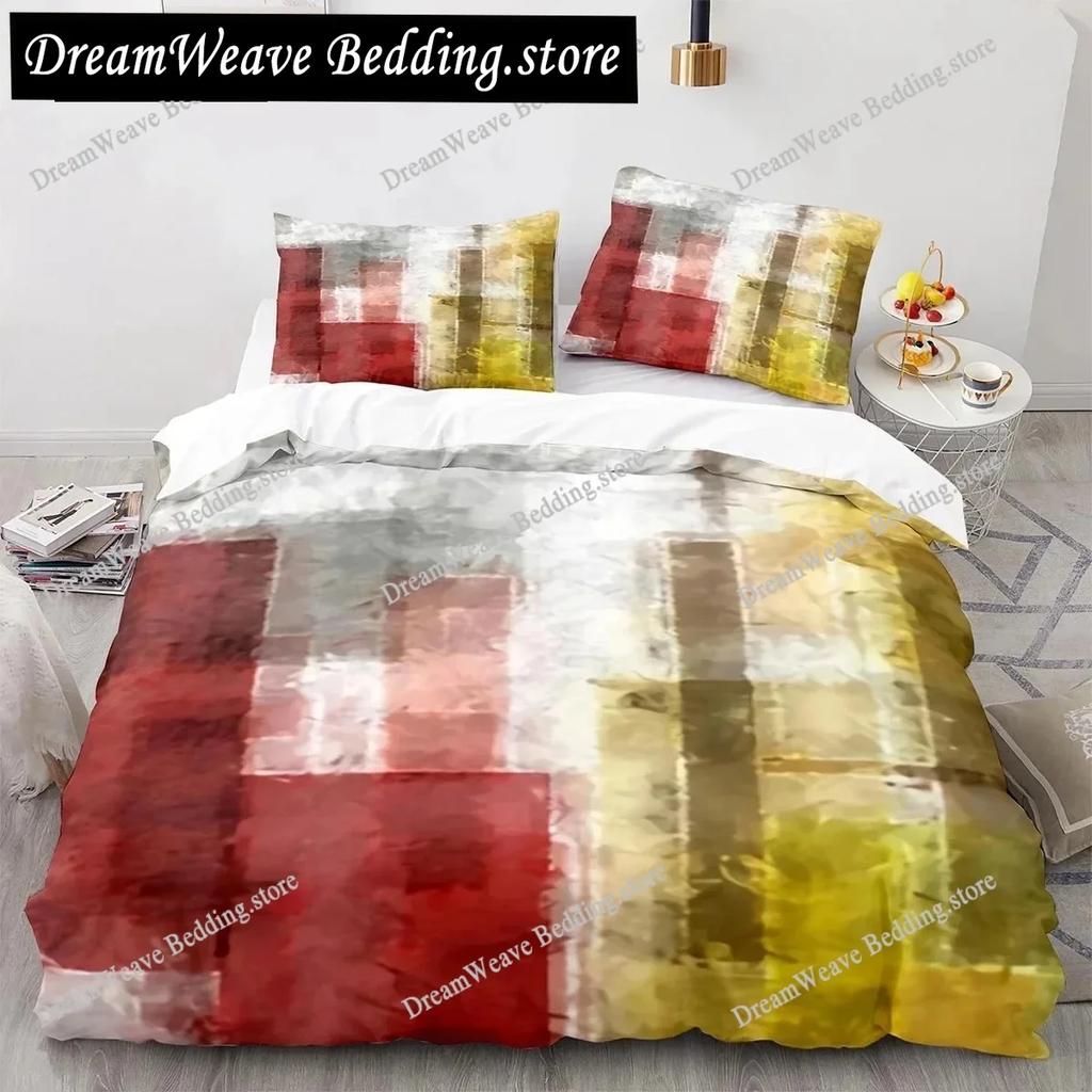 Art Green Blue Black Striped Plaid Patch Style Duvet Cover Pillow Case Bedding Set Quilt Cover Double Bed Home Textile963963