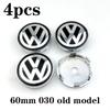 2026 Hot Cache-moyeux De Roue De Voiture 4pcs 60mm Avec Emblème Pour Volkswagen VW Polo Golf-4 5 6 7 MK5 CC Tiguan Passat MK6 MK7 Acc zs4