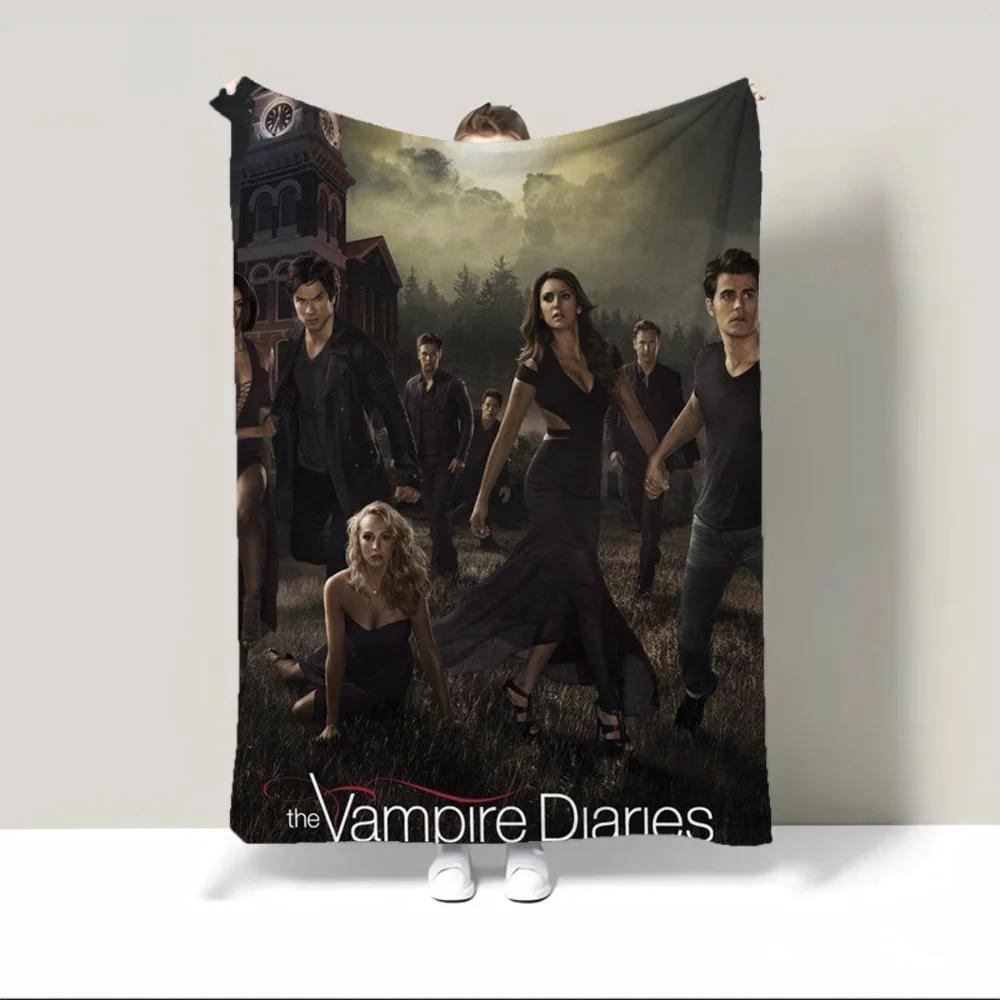 Winter Blanket Throw Blanket for Sofa Luxury The Vampire Diaries Hairy Blankets for Bed Custom Blankets & Throws Home Interior 75x90cm