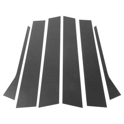 Adesivos de Acabamento da Coluna da Porta e Janela ABSOPRO Coluna Posterior Coberturas Externas Exteriores para Porta para VW Jetta Padrão Fibra de Carbono Preto Anti-Risco 2009-2012,