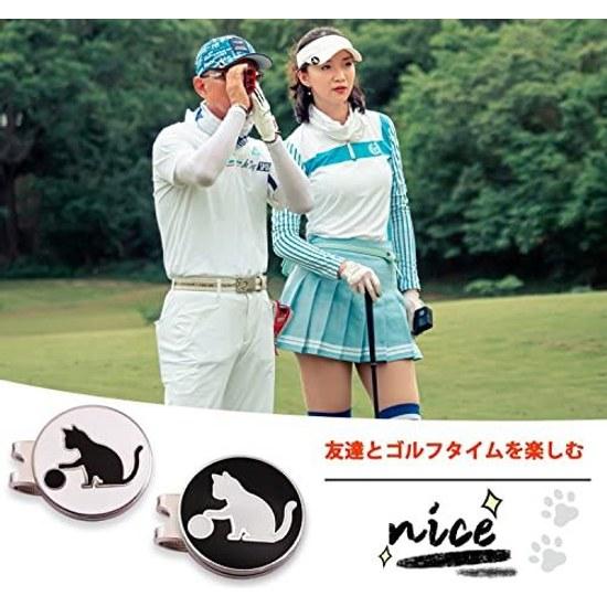 Adhere Golf Marker Cap Clip Magnetic Double-Sided Logo Ball Mark Cute Cat Paw Design Set 2