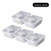 ZISIZ Small 316 Stainless Steel Square Food Containers - 6-Pack