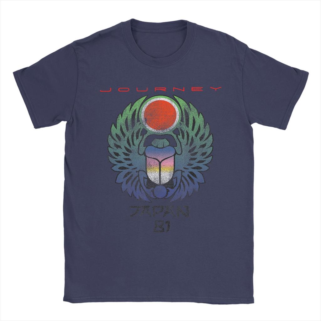 Journey Japan 1981 Scarab Beetle Music TShirts Unisex Funny 100 Cotton Tee Shirt O Neck Short Sleeve T Shirt Clothing