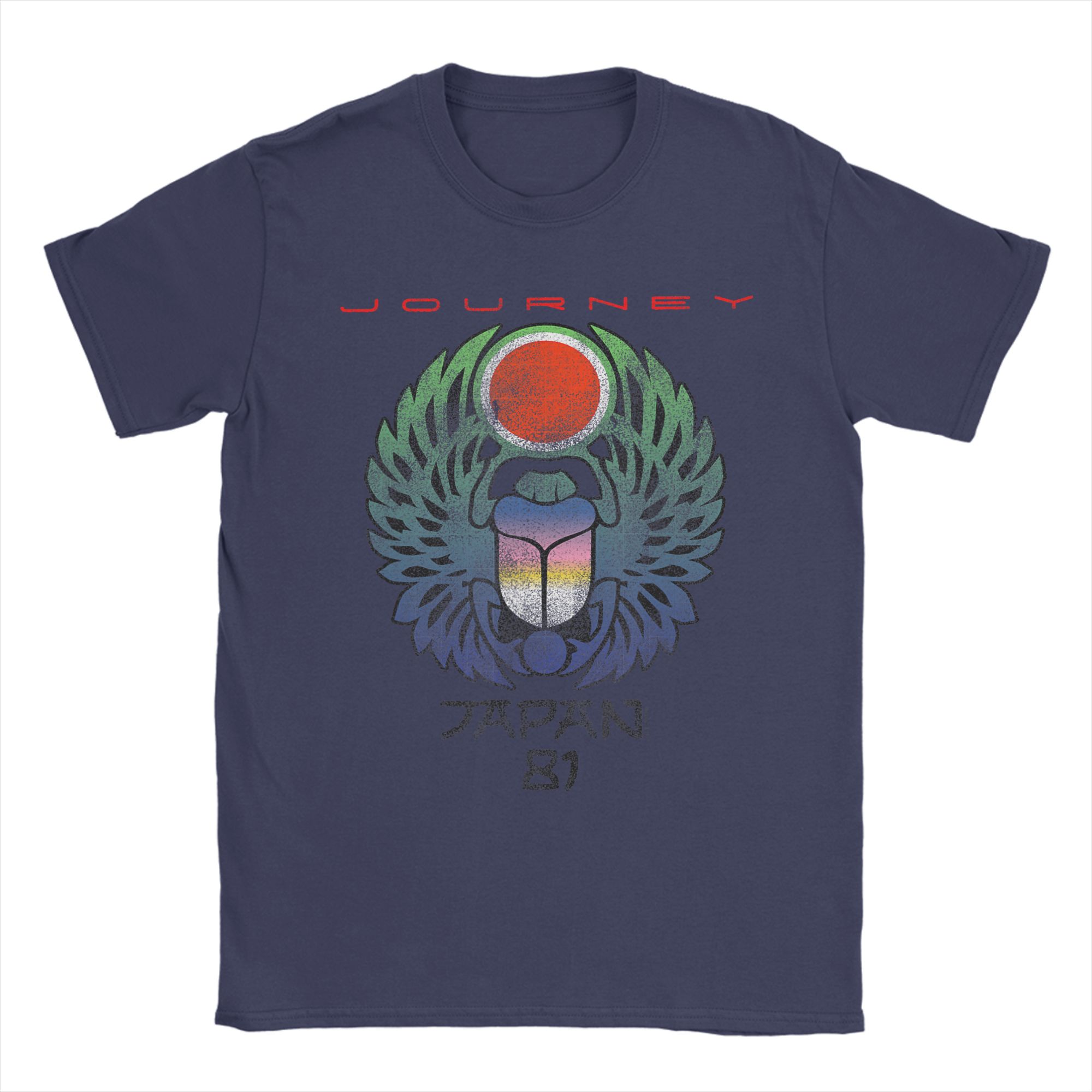 

Journey Japan 1981 Scarab Beetle Music TShirts Unisex Funny 100 Cotton Tee Shirt O Neck Short Sleeve T Shirt Clothing 4XL