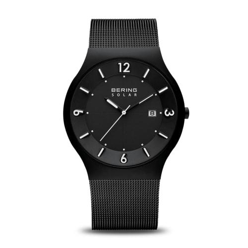 

Чоловічий аналоговий сонячний годинник BERING, Модель колекції 14440-222, Ремінець з нержавіючої сталі та сапфірове скло, Офіційно імпортований, 3-річна внутрішня гарантія,